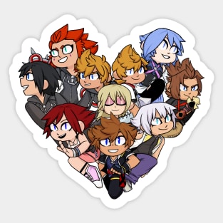 Trio Heart Sticker